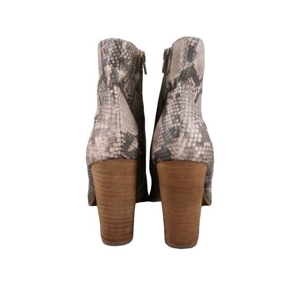 Carlos Santana Shoes Womens 8.5 Booties Fashion Block Heel Snake Print Point Toe - Picture 5 of 13
